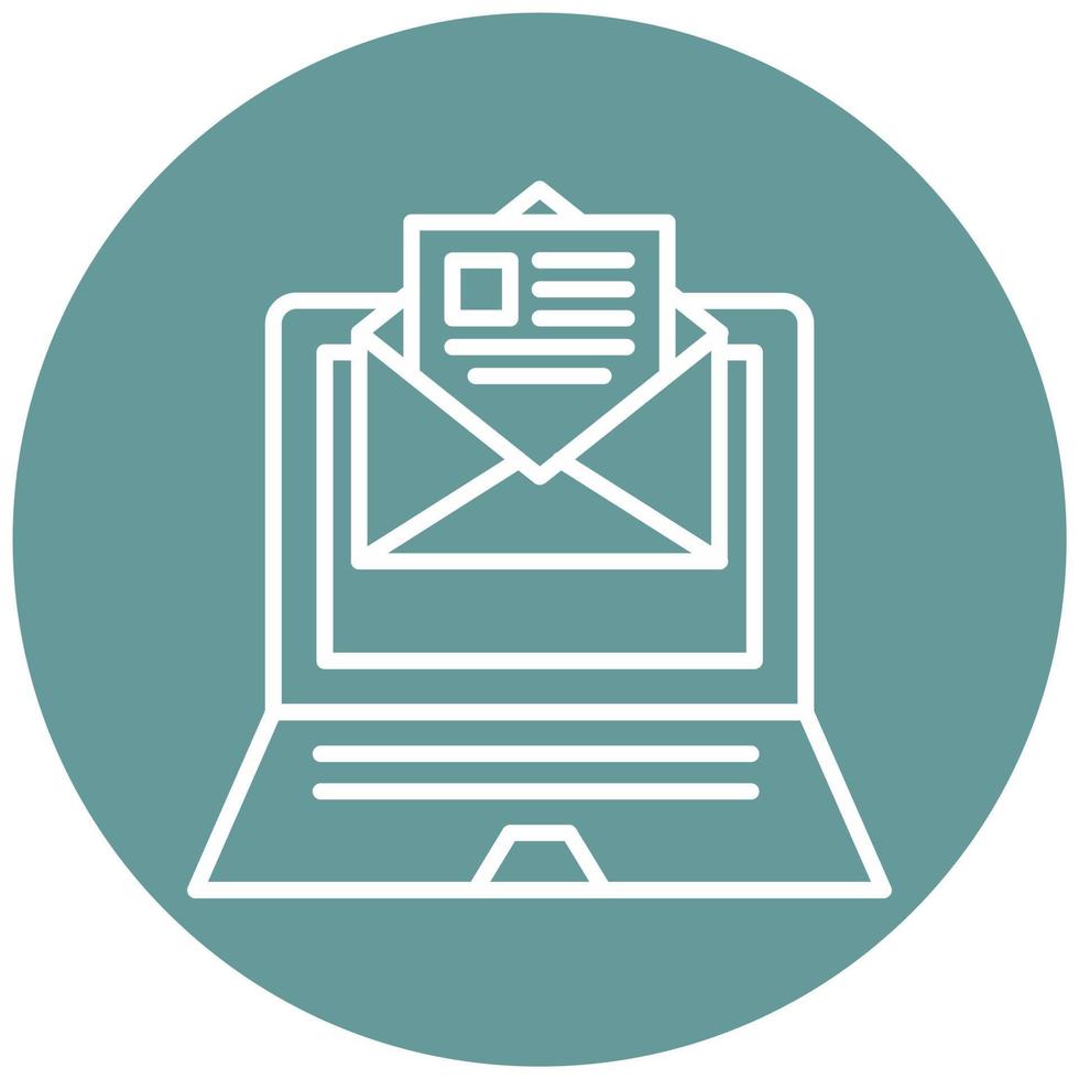 E Newsletter Vector Icon Style