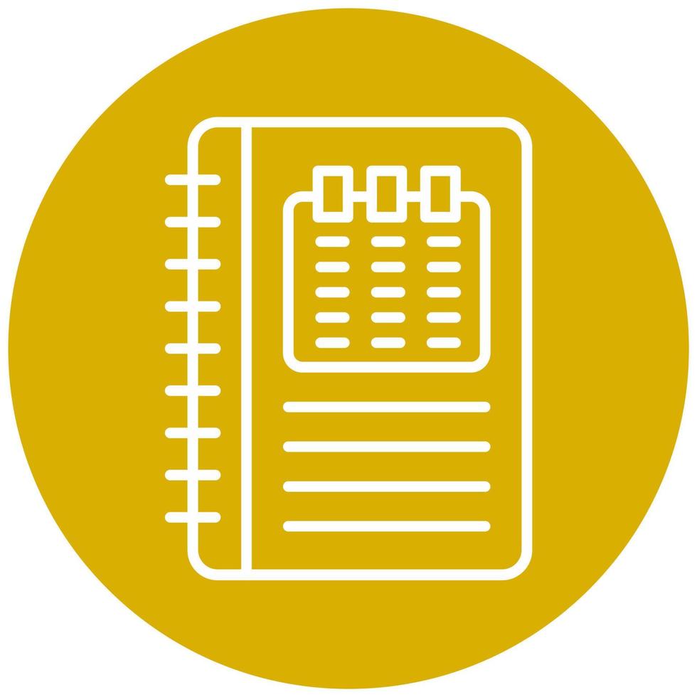 Appointment Book Vector Icon Style