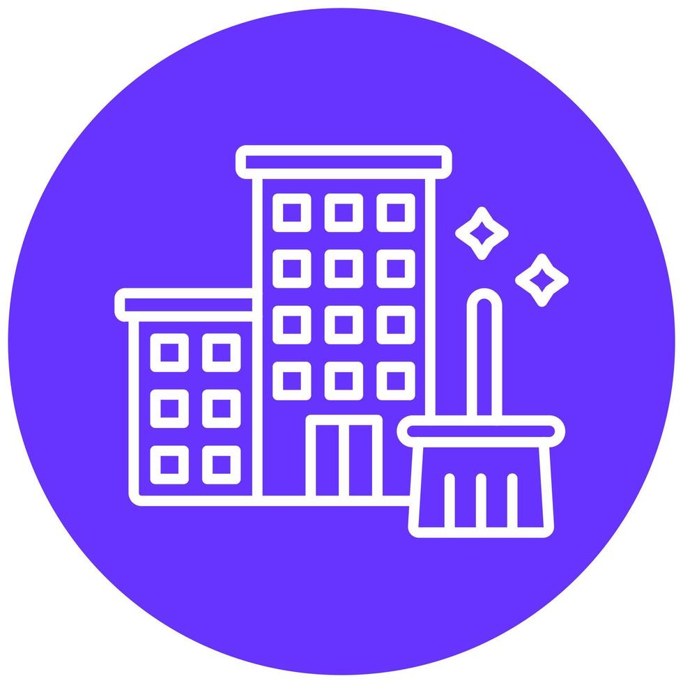 Hotel Cleaning Icon Style vector