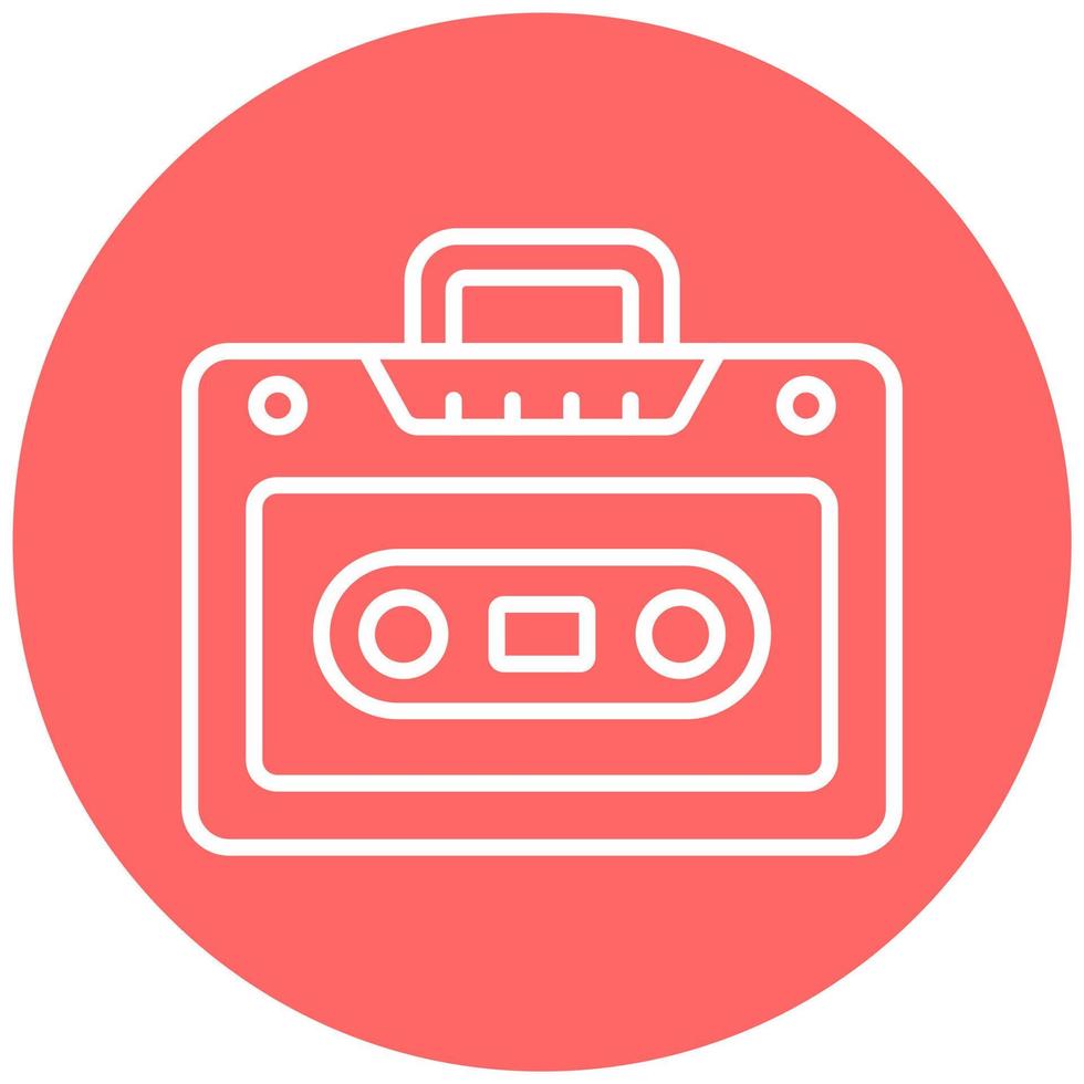 Cassette Player Icon Style vector