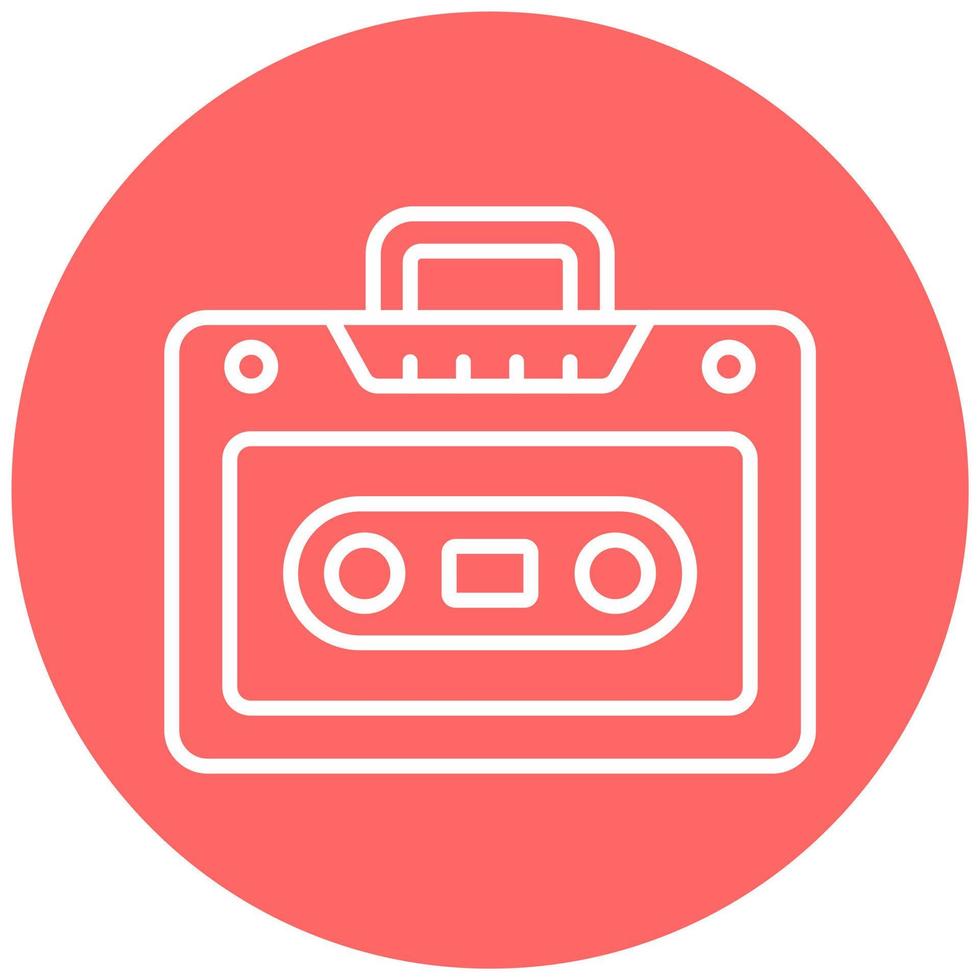 Cassette Player Icon Style vector