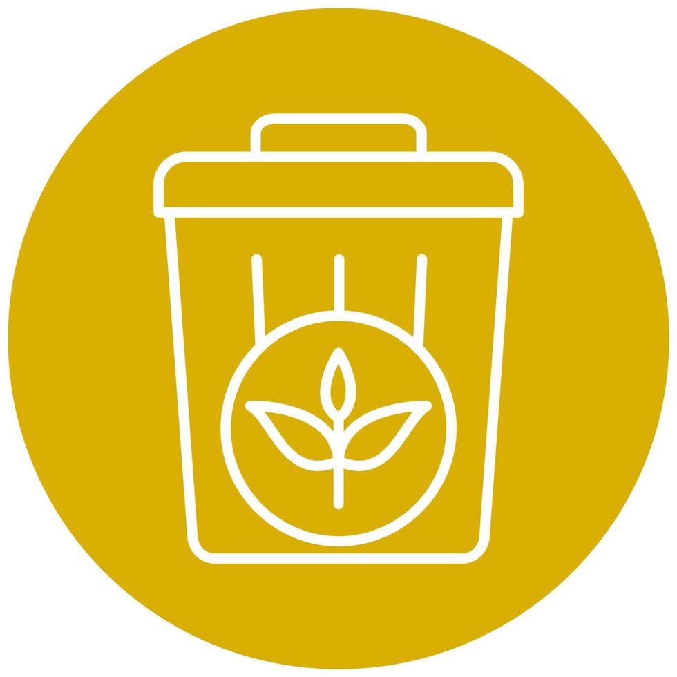 Plant Trash Vector Icon Style