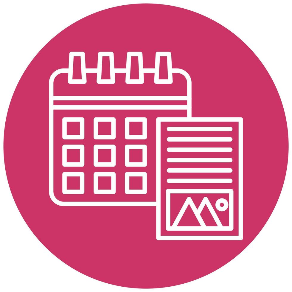 Content Calendar Vector Icon Style