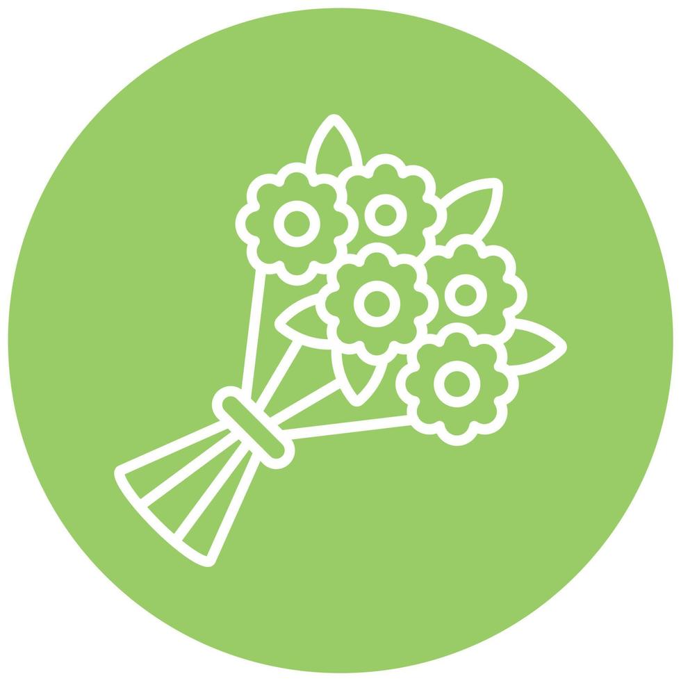 Flower Bouquet Vector Icon Style