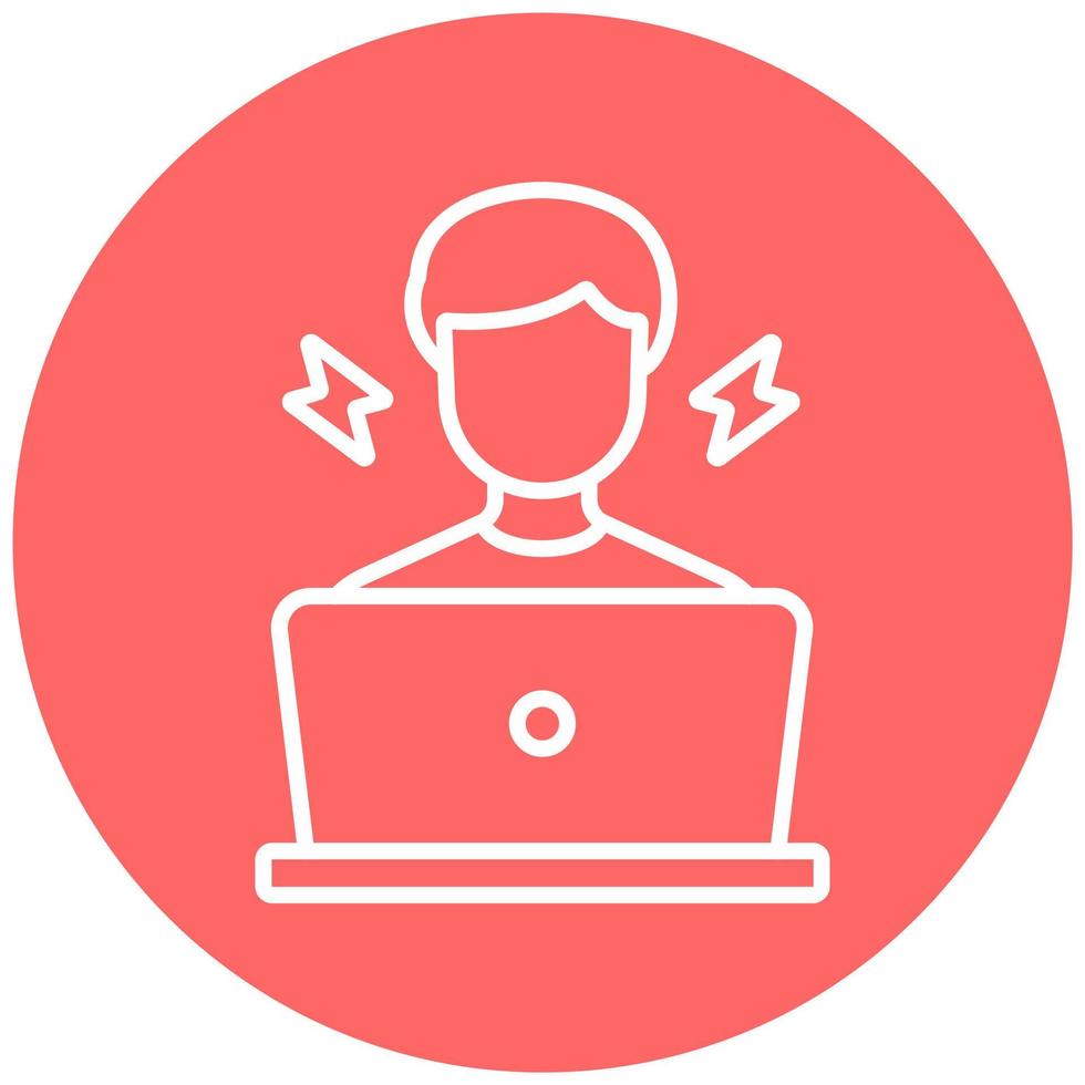 Hard At Work Icon Style vector
