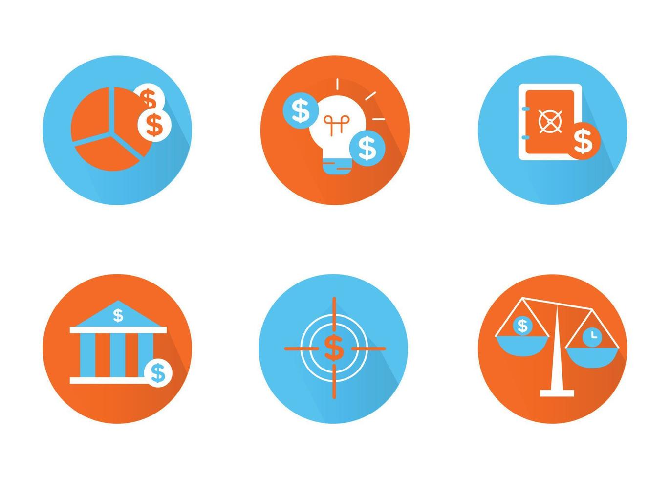 Vector illustration set of finance icons