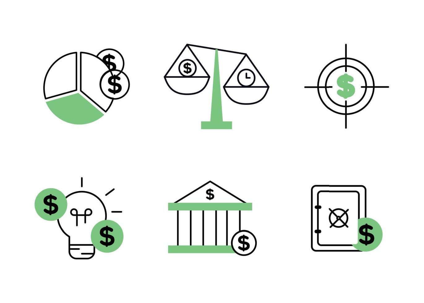 Vector illustration set of finance icons