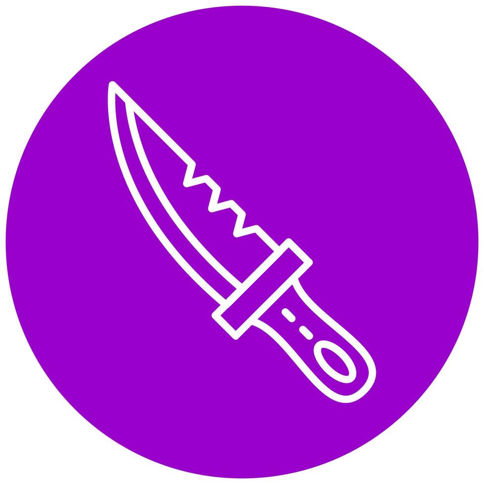 Diving Knife Icon Style vector