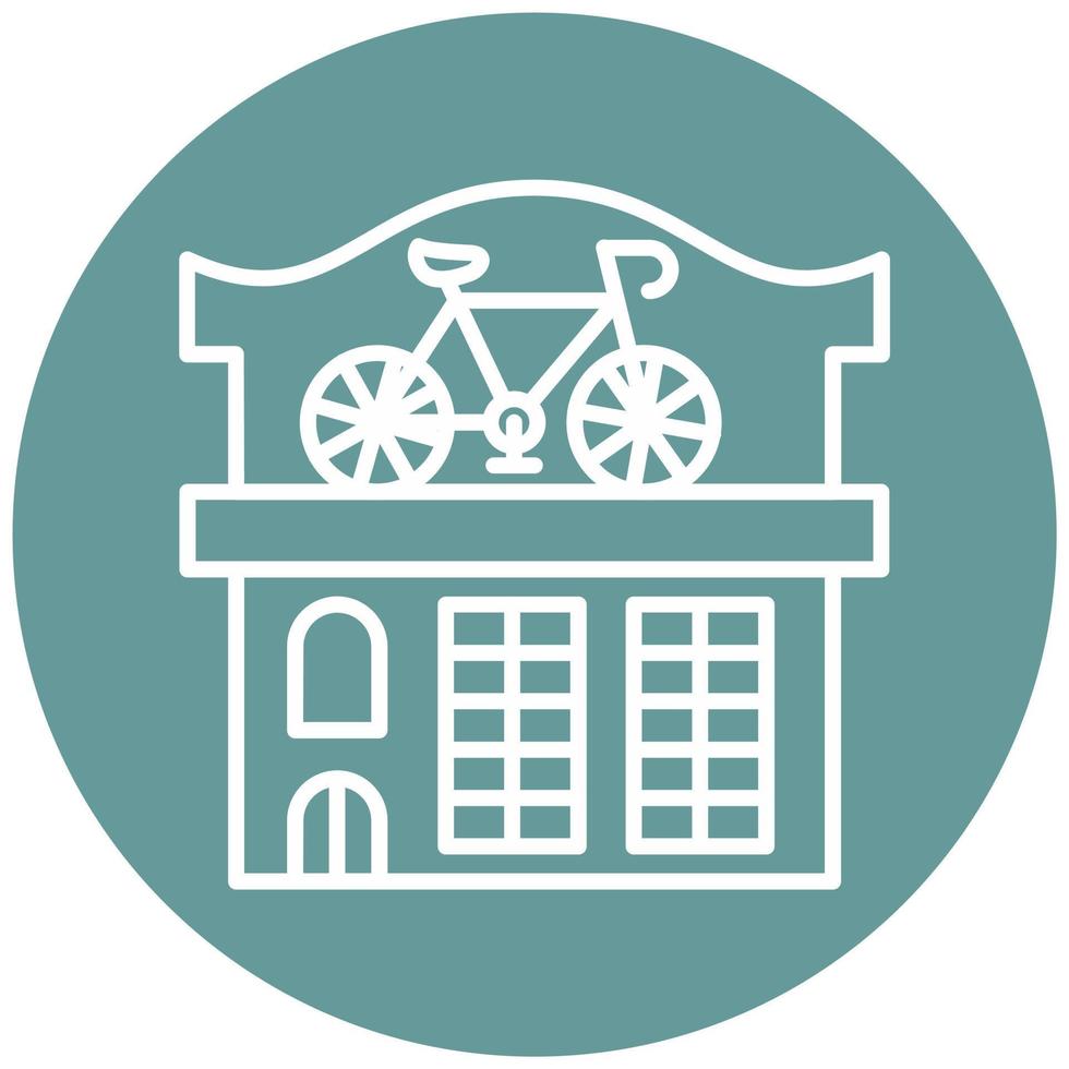 Bike Shop Icon Style vector