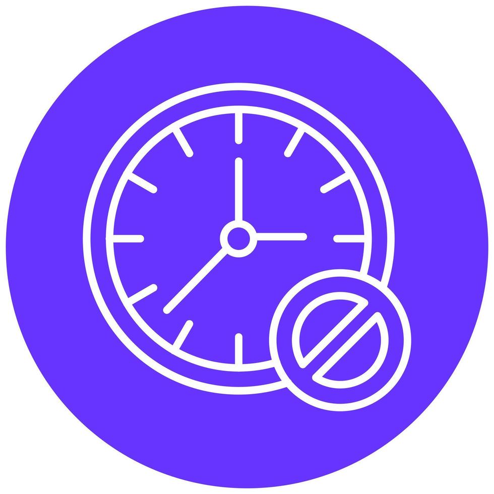 Block Time Icon Style vector