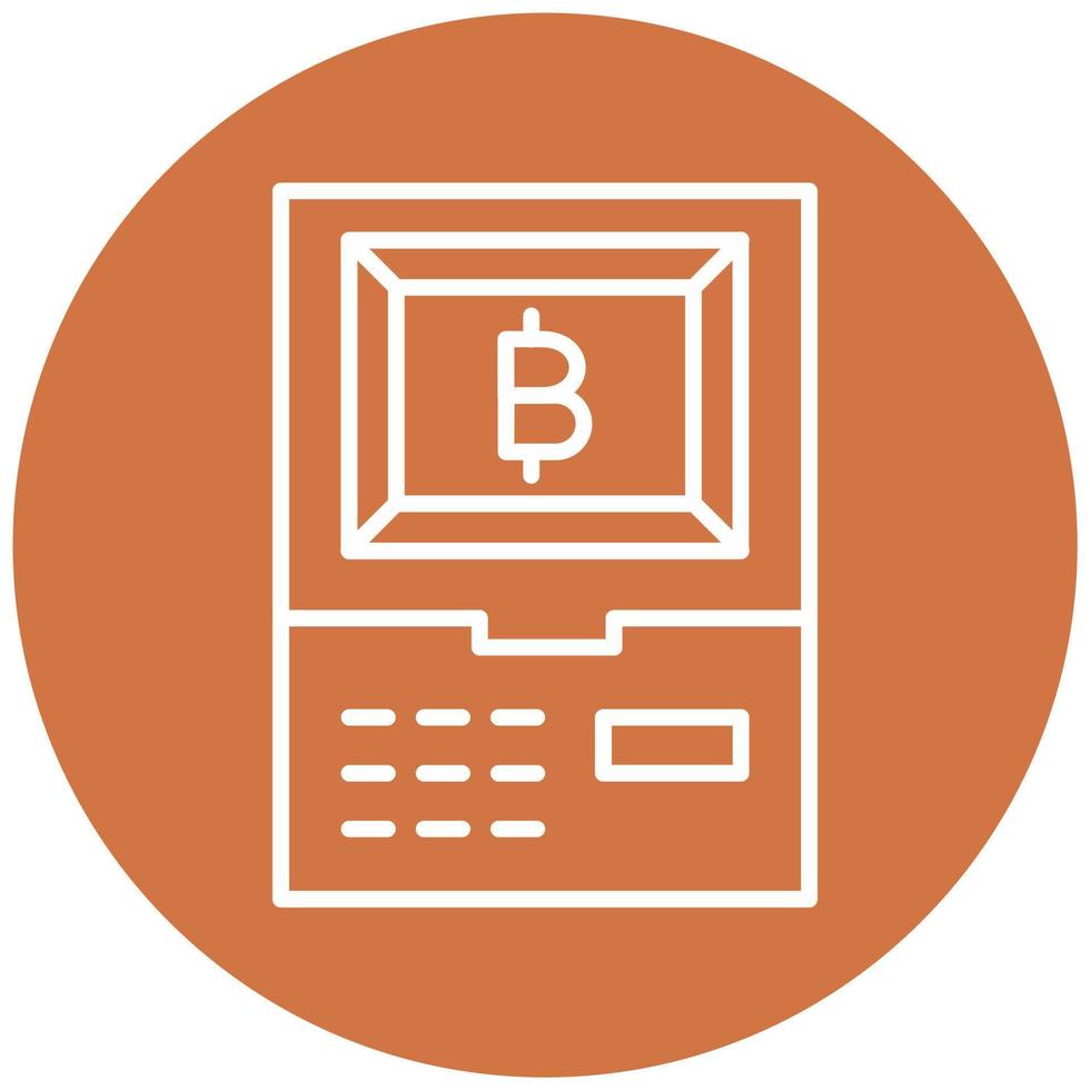 criptomoneda Cajero automático icono estilo vector