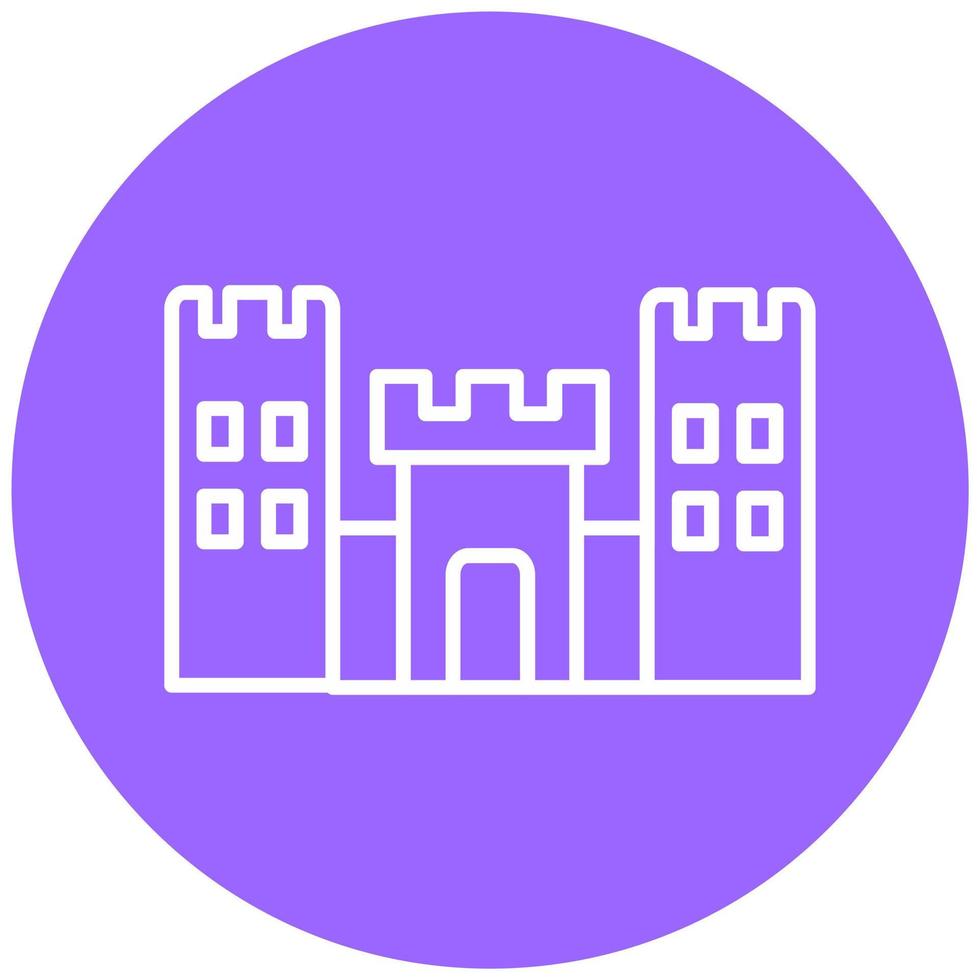 castillo juguete icono estilo vector