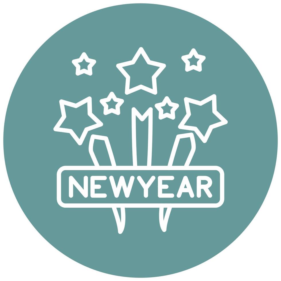 New Year Celebration Icon Style vector