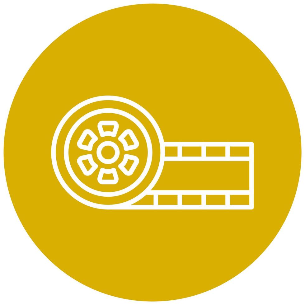 Film Reel Icon Style vector