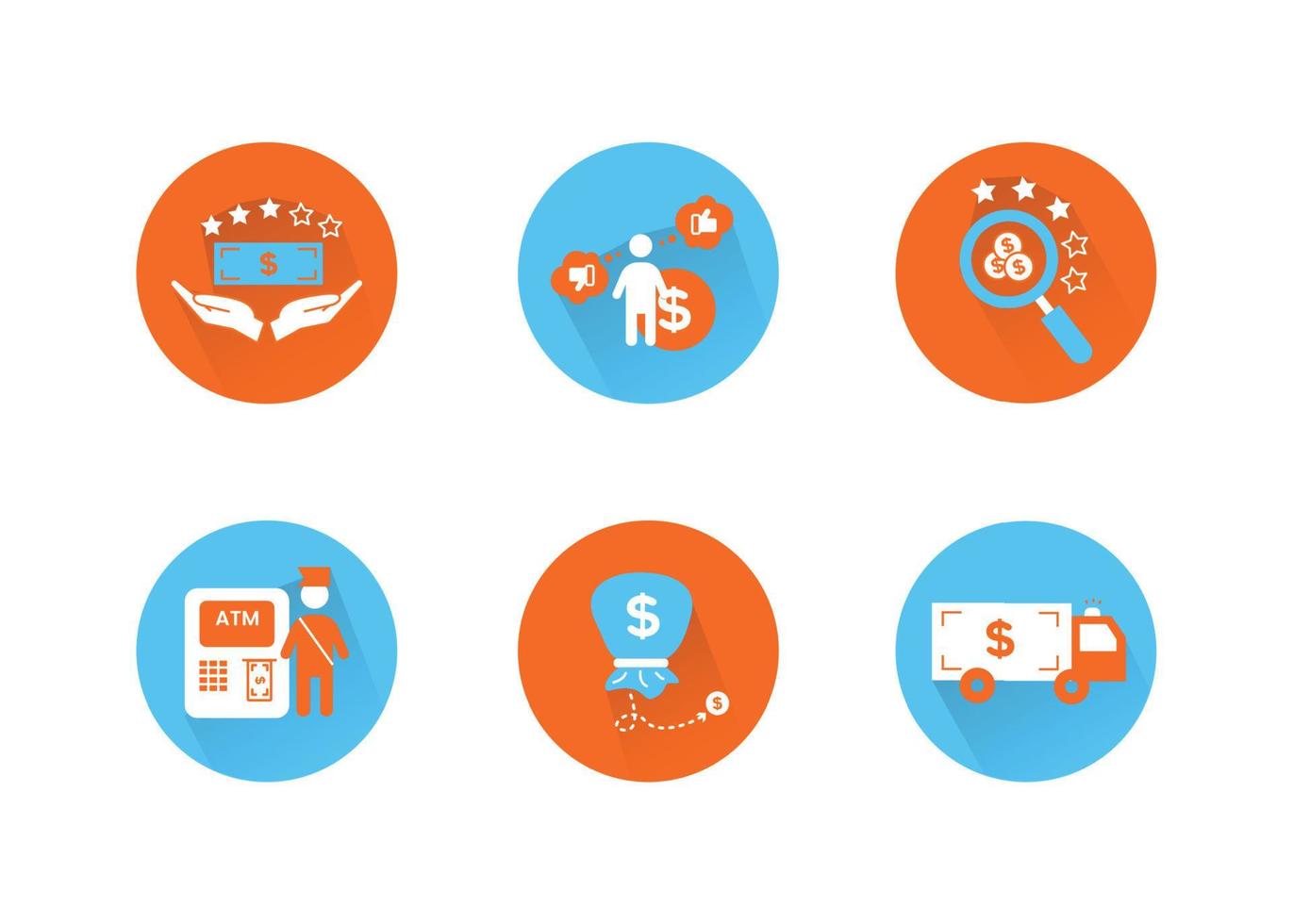 Finance. Vector illustration set of icons rating services, collection.