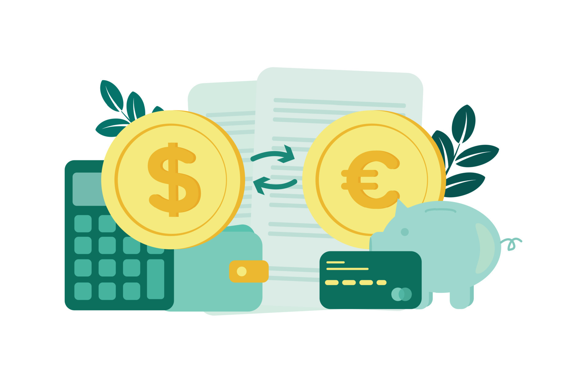 Finance International Currency Exchange Between Dollar And Euro Coins finance-international-currency-exchange-between-dollar-and-euro-coins
