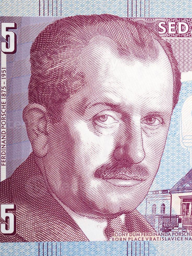Ferdinand Porsche a portrait from money photo