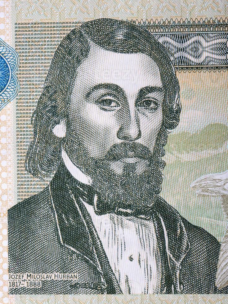 Jozef Miloslav Hurban a portrait from Slovak money photo