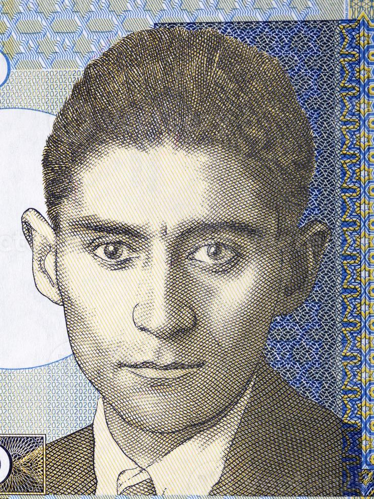 Franz Kafka a portrait from Czech money photo
