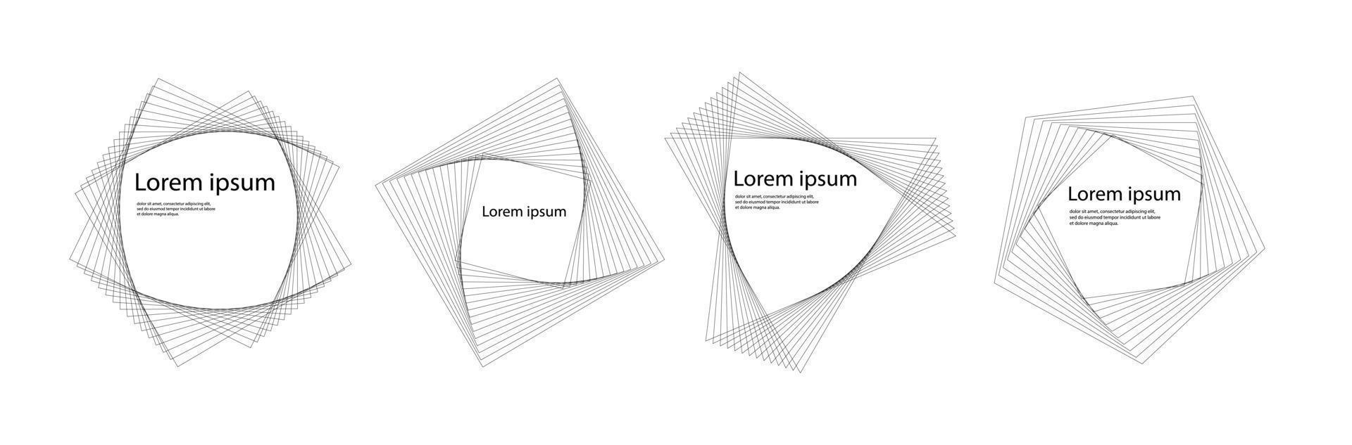 Set of templates for poster, label, cover, banner, sticker, brochure, website. Abstract modern circle lines of a design element vector background.