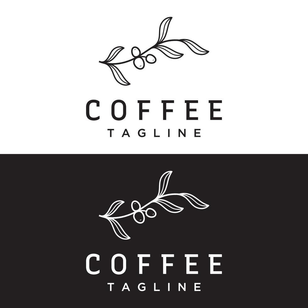 logo diseño de arábica café taza y café planta mano dibujado Clásico estilo.logo para negocio, cafetería, restaurante, Insignia y café tienda. vector
