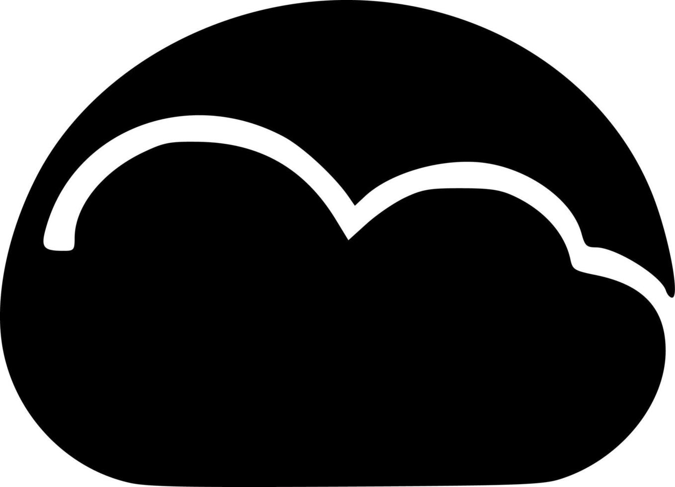 negro nube icono vector