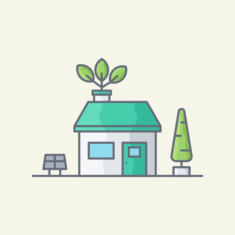 Eco house vector illustration