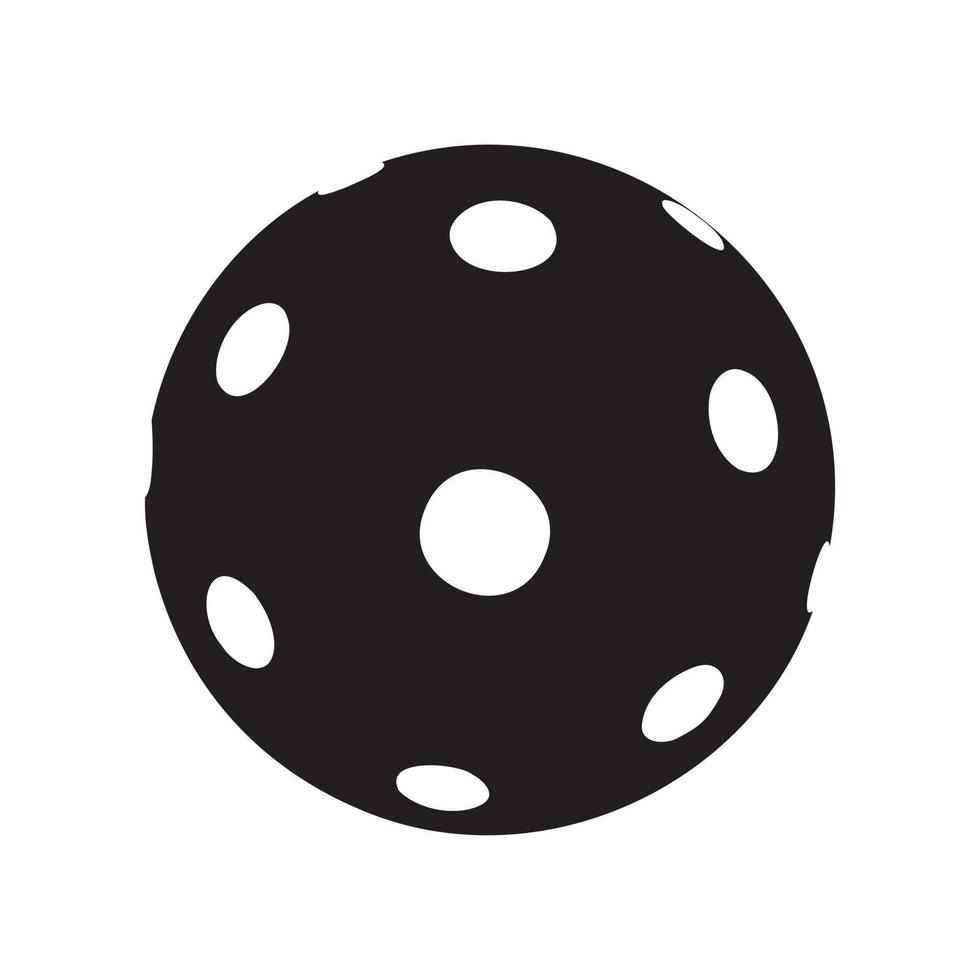 Pickleball with a black ball for playing vector