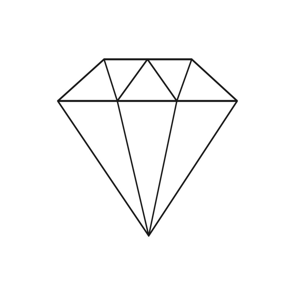 Ilustración de vector de icono de diamante