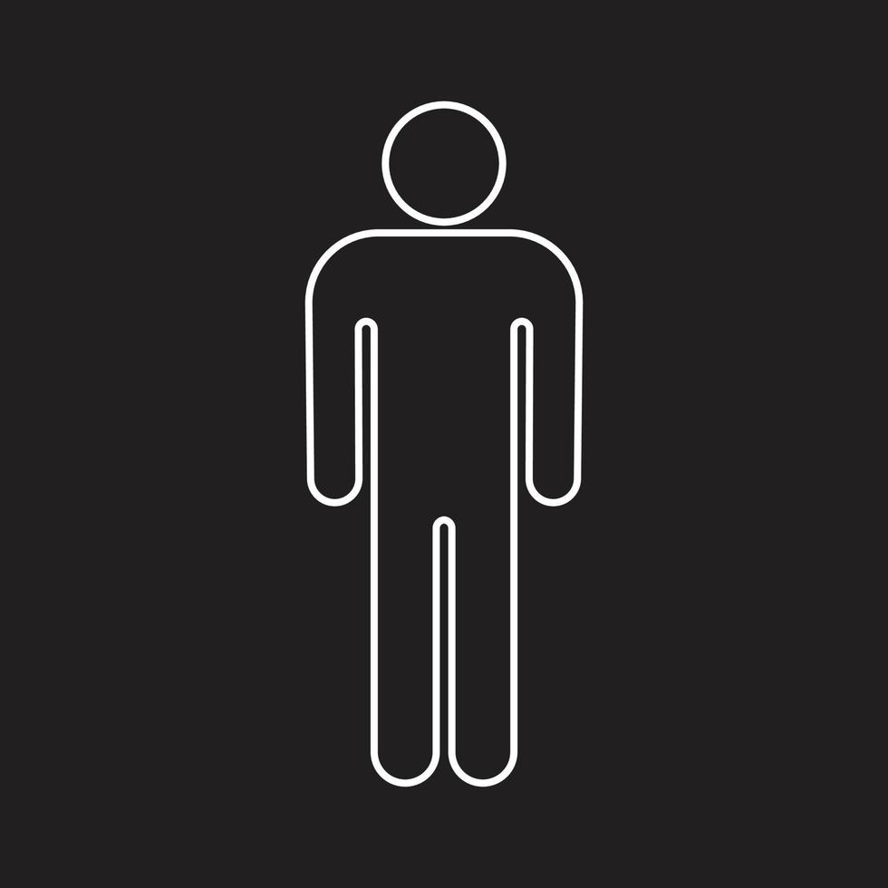 Man line icon vector