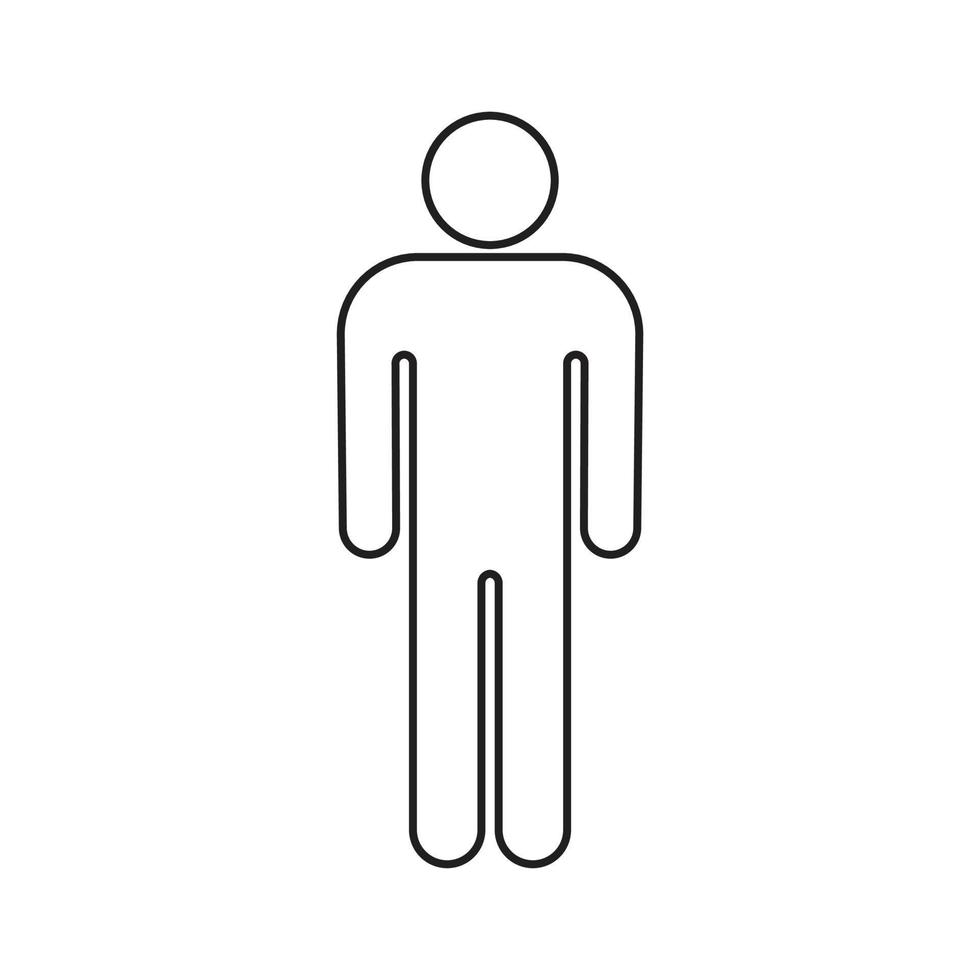 Man line icon vector
