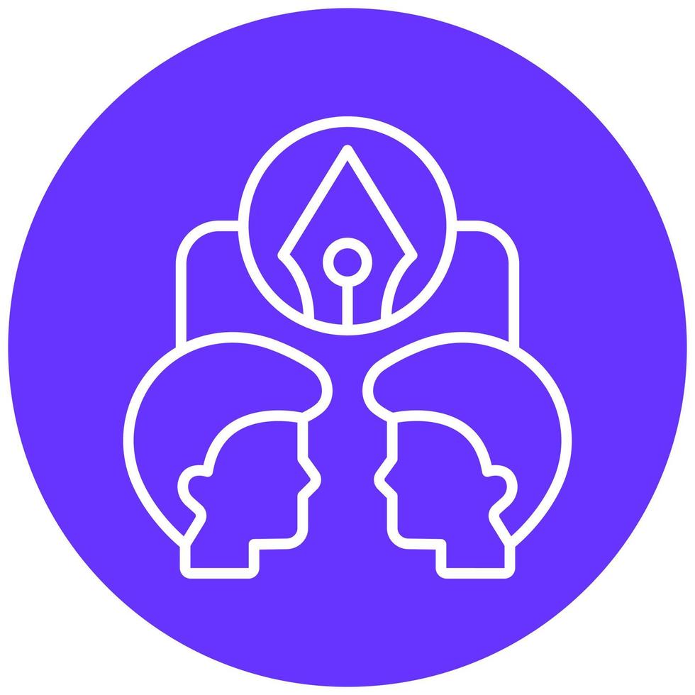 Collaborative Design Vector Icon Style