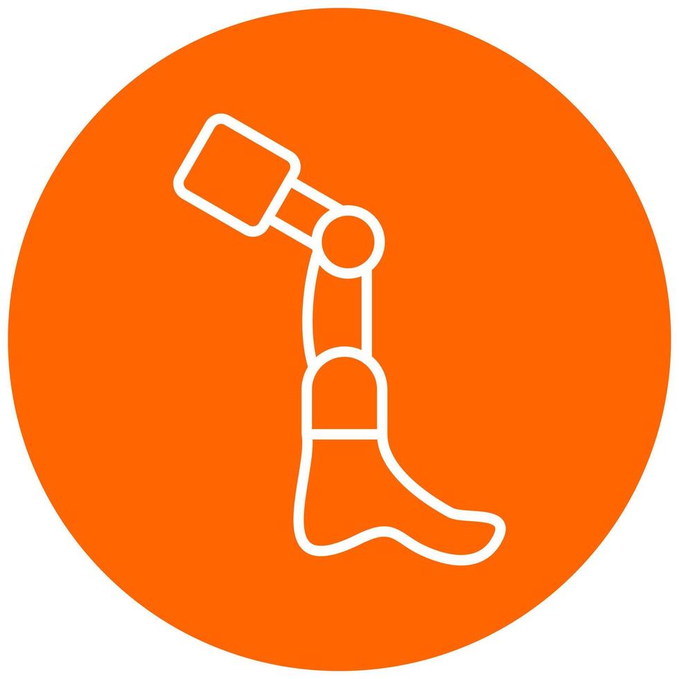 Bionic Leg Vector Icon Style