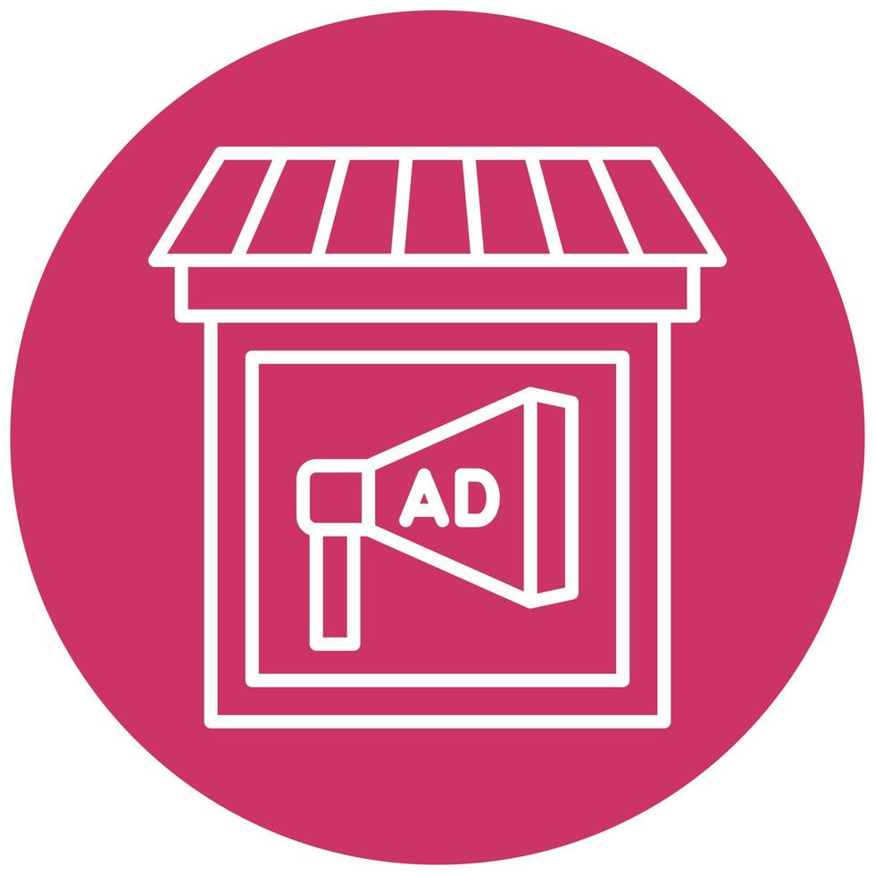 In Store Ads Vector Icon Style