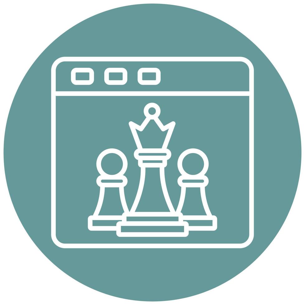 Chess Game Vector Icon Style