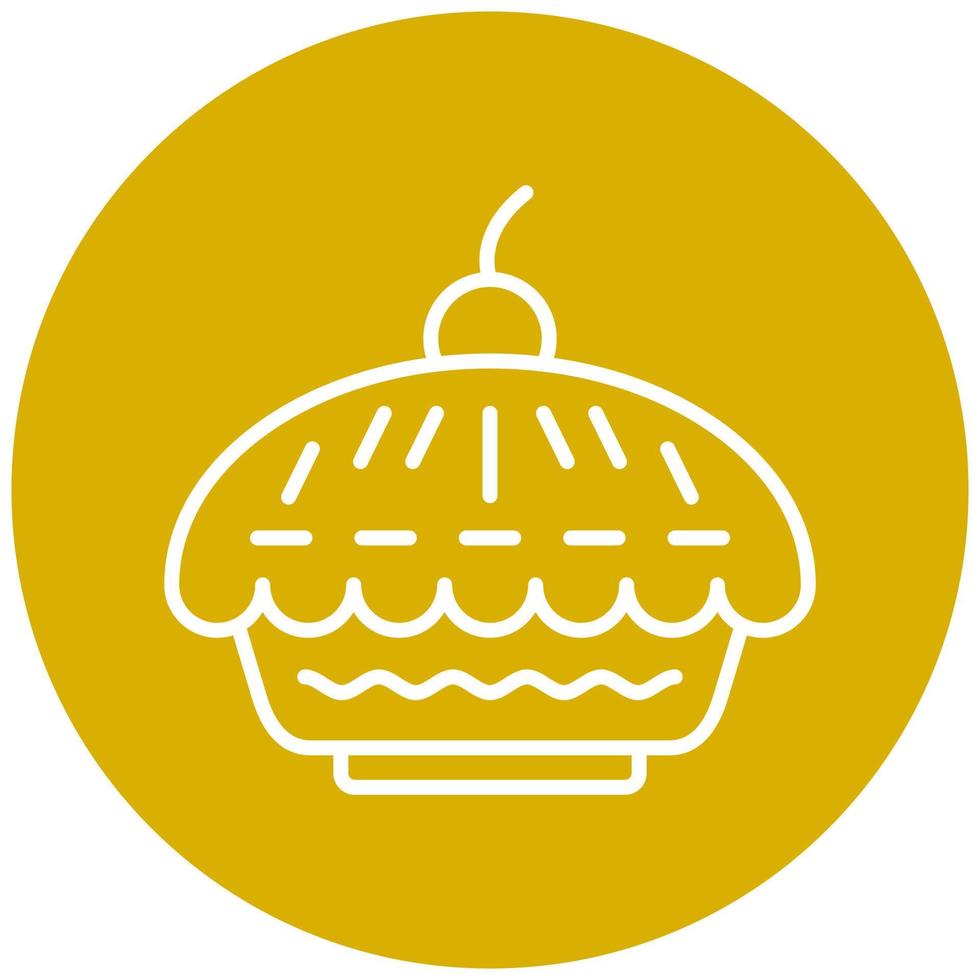 Cherry Pie Vector Icon Style