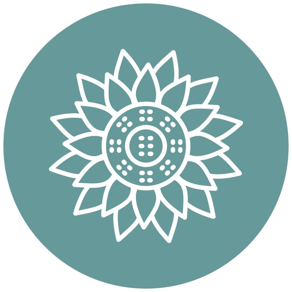 Sunflower Vector Icon Style