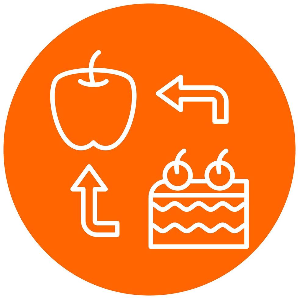 Food Substitution Vector Icon Style