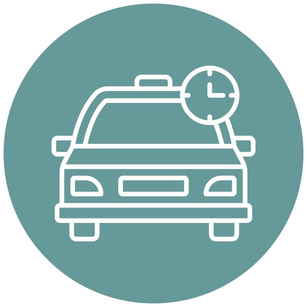 Busy Taxi Vector Icon Style