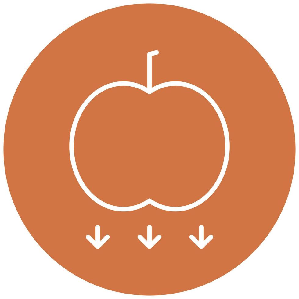 Falling Apple Vector Icon Style