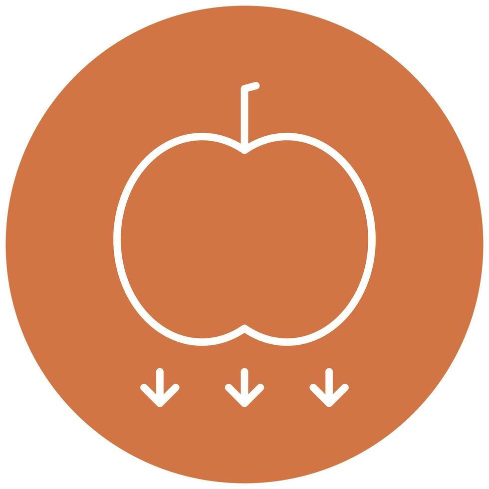 Falling Apple Vector Icon Style