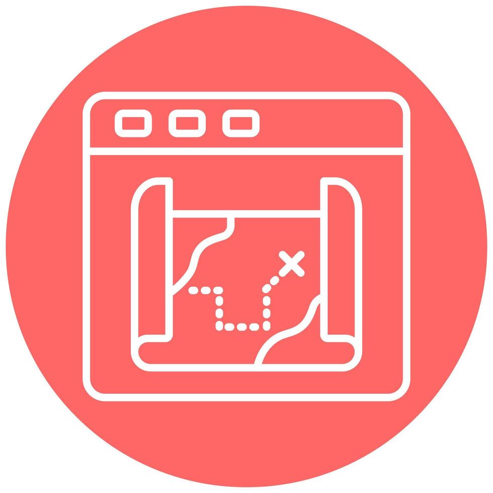 Game Map Vector Icon Style