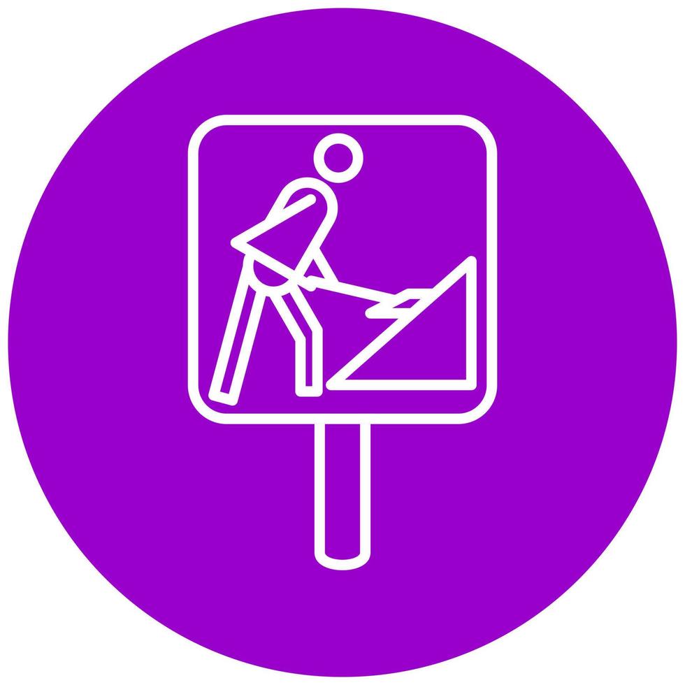 Roadworks Vector Icon Style