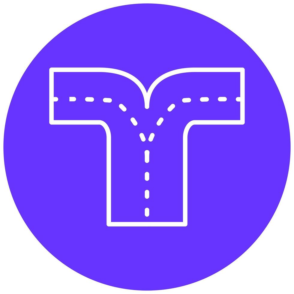Road Split Vector Icon Style