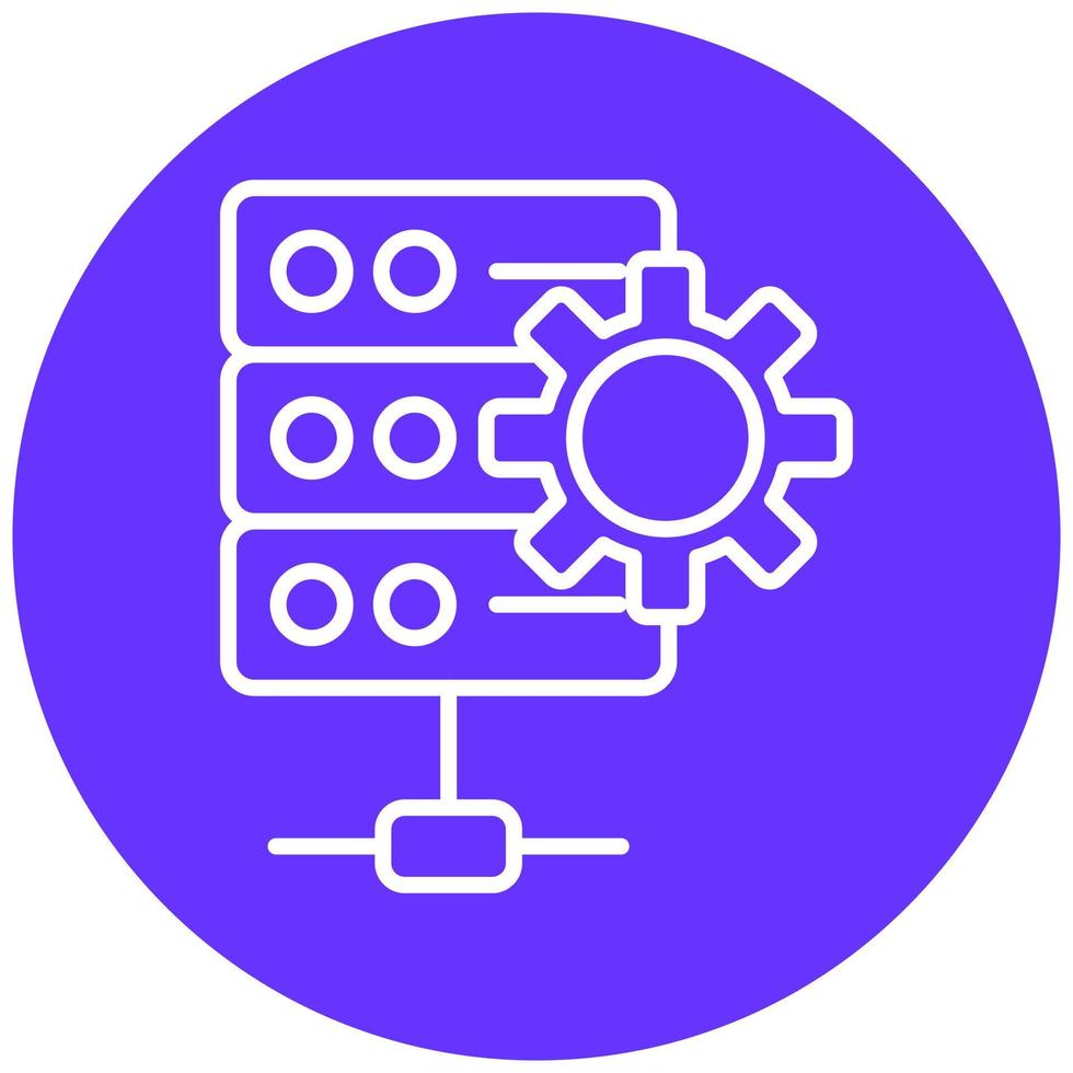 Database Settings Vector Icon Style