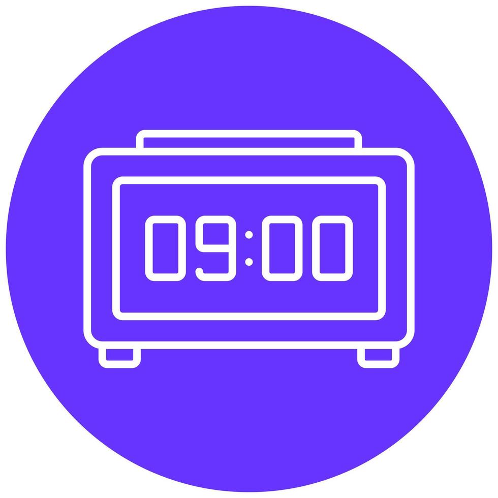 Digital Clock Vector Icon Style