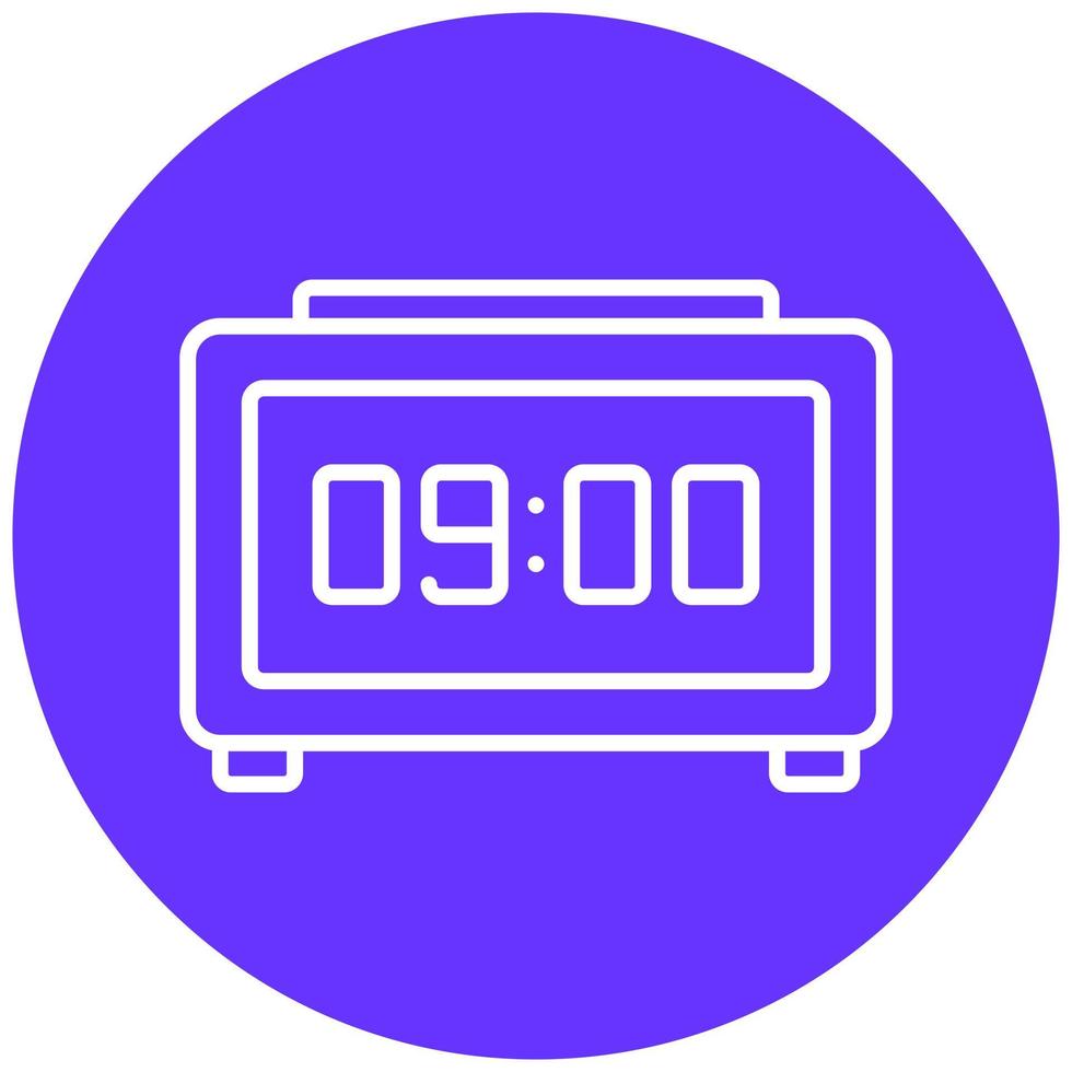 Digital Clock Vector Icon Style