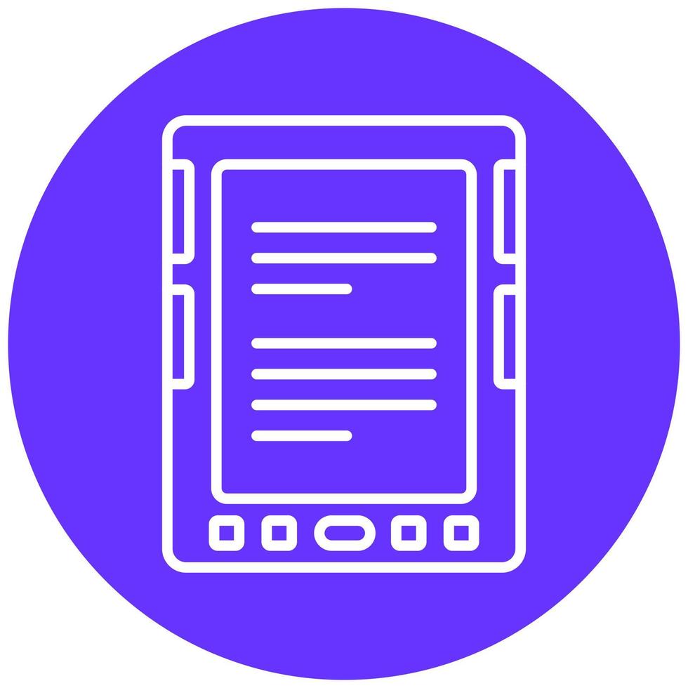 E-Book Reader Vector Icon Style