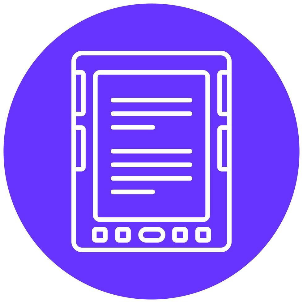 E-Book Reader Vector Icon Style