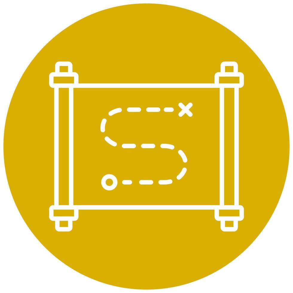 Treasure Map Vector Icon Style